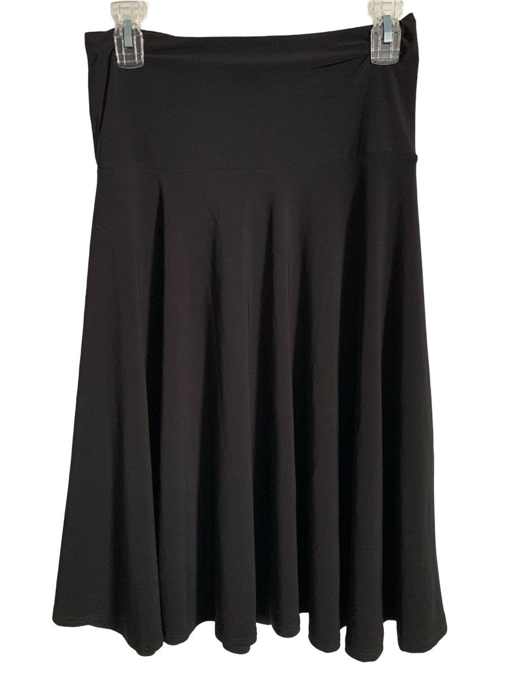 DRESS BARN Women’s Black Pull On Elastic Waist Unlined Skirt